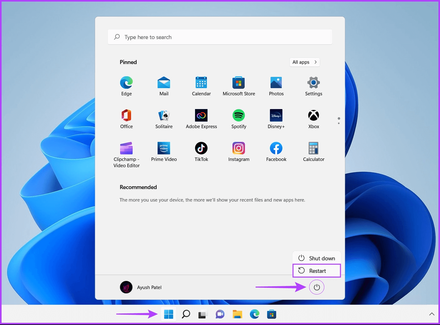 Power-Menu أفضل 8 طرق لإصلاح الملفات الفاسدة و التالفة على نظام التشغيل Windows 11