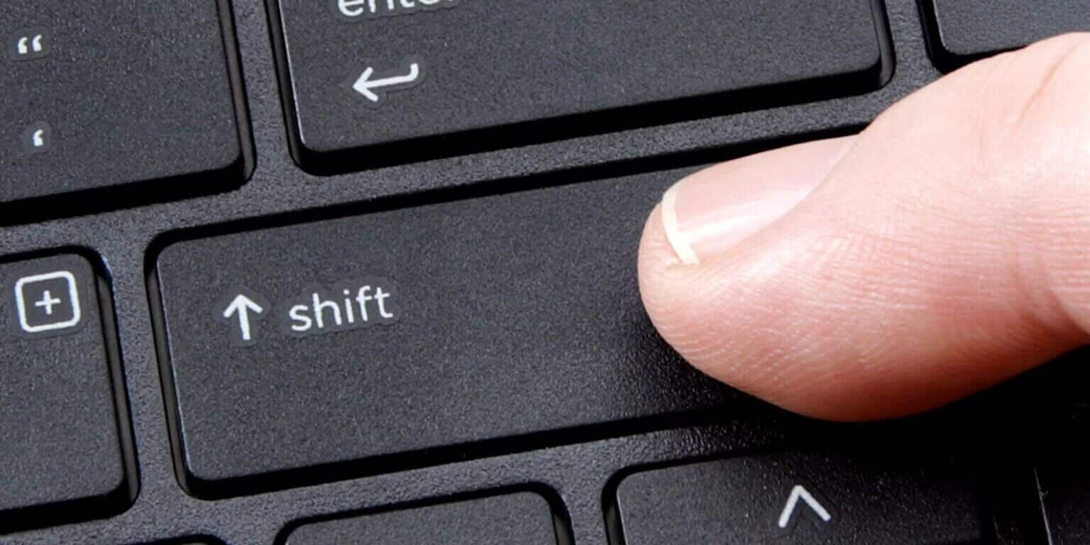 Press-the-Shift-Key-1536x768-1-1536x768 أفضل 8 طرق لإصلاح الملفات الفاسدة و التالفة على نظام التشغيل Windows 11