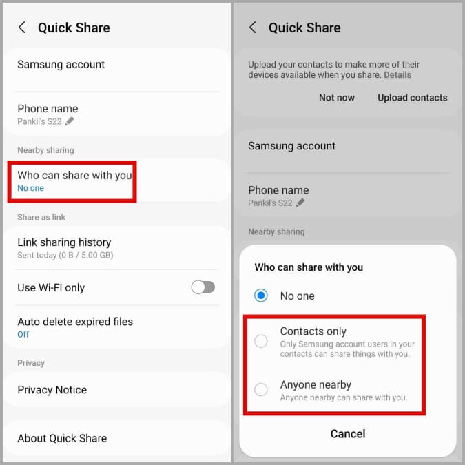 Quick-Share-Visibility-Settings-on-Samsung-Phone-675x675 أفضل 7 طرق لإصلاح  عدم عمل ميزة المشاركة السريعة على هواتف Samsung Galaxy