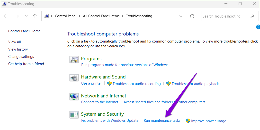 Run-Maintenance-Tasks-Windows أفضل 8 طرق لإصلاح استخدام Windows Explorer العالي لوحدة المعالجة المركزية على Windows 11