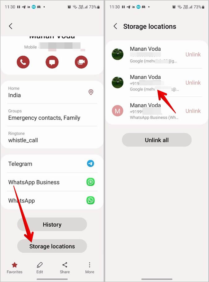 Samsung-Contacts-Individual-675x912 كيفية التحقق من مكان حفظ جهات الاتصال على Android و iPhone