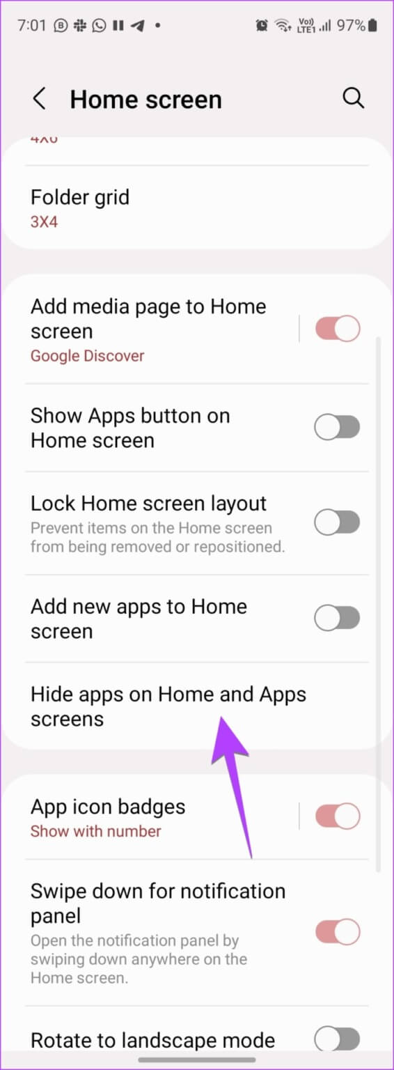 Samsung-Hide-app-566x1536-1-566x1536 9 طرق لإضافة تطبيق إلى الشاشة الرئيسية على iPhone و Android