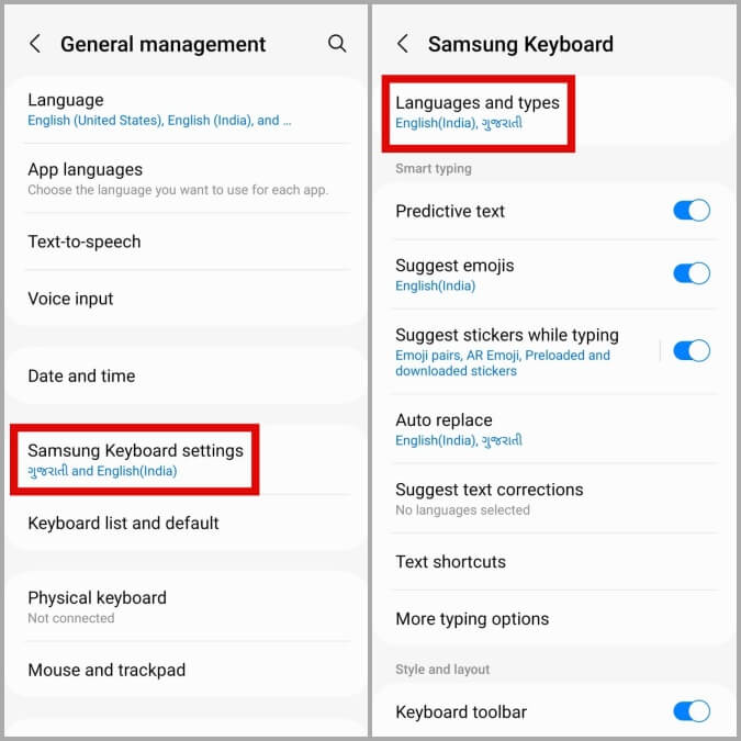 Samsung-Keyboard-Settings-Menu كيفية تغيير النظام ولغة التطبيقات الفردية على هواتف Samsung Galaxy