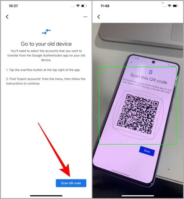 Scanning-QR-Code-Google-Authenticator-631x681 كيفية تصدير الحسابات من Google Authenticator