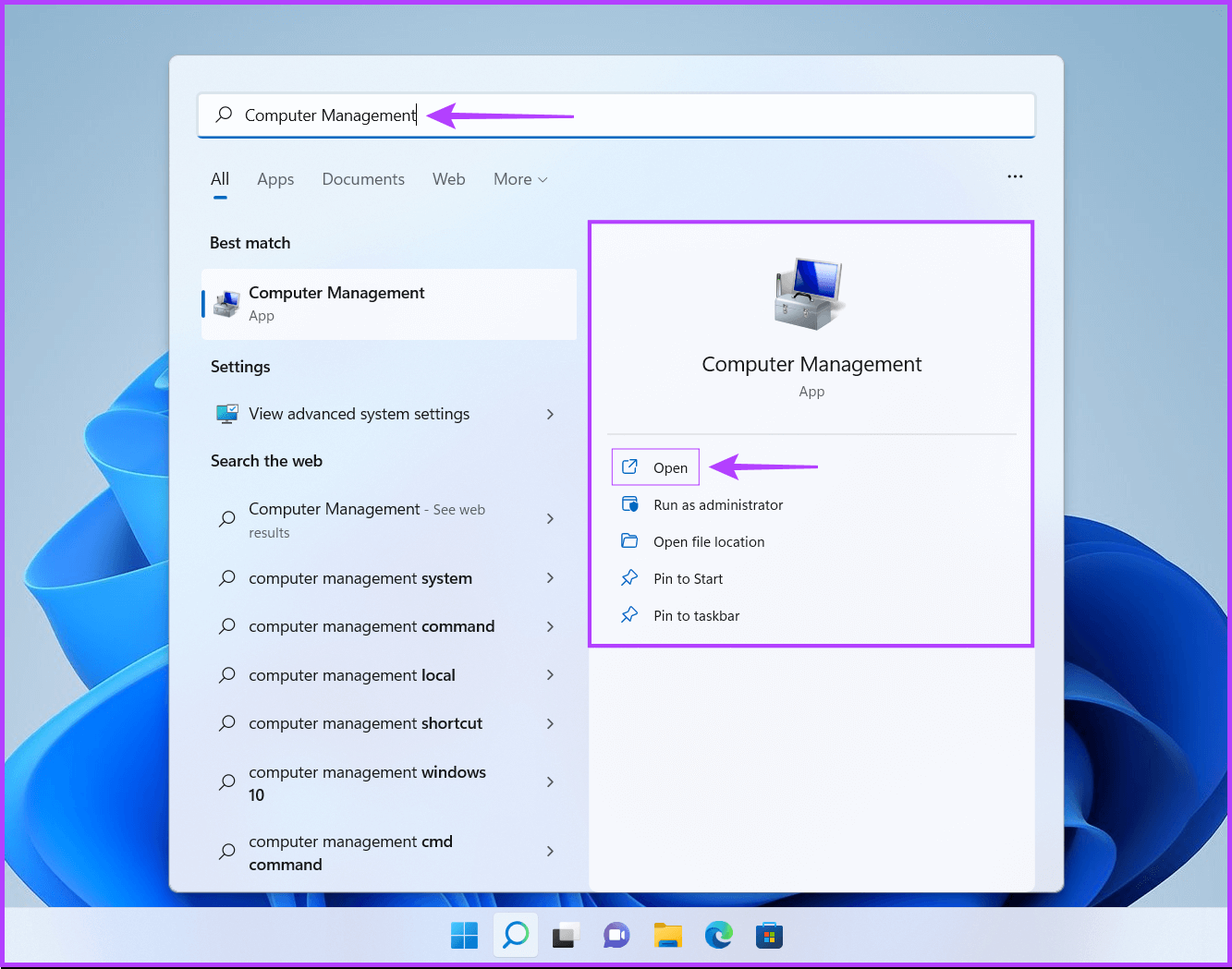 Search-For-Computer-Management-1 أفضل 6 طرق لفتح إدارة الأقراص على نظامي التشغيل Windows 10 و Windows 11