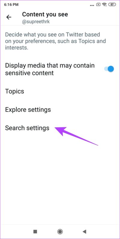 Search-Settings-Mobile-App-962x1920-e1667299282345 كيف ترى المحتوى الحساس على Twitter