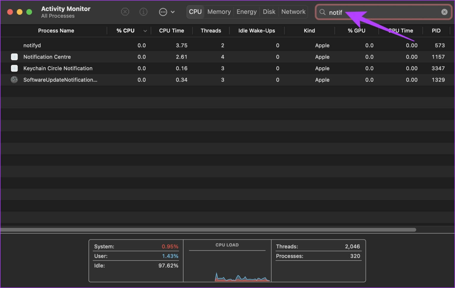 Search-for-notification-centre-1536x974-1 10 إصلاحات لعدم عمل إشعارات Slack على Mac و Windows Desktop