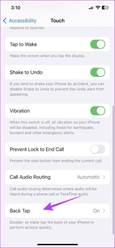 Select-Back-Tap-1 كيفية إضافة اختصار Shazam على iPhone