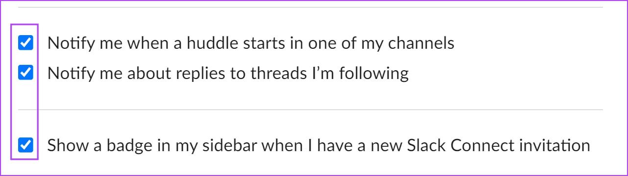 Slack-other-notifications 10 إصلاحات لعدم عمل إشعارات Slack على Mac و Windows Desktop