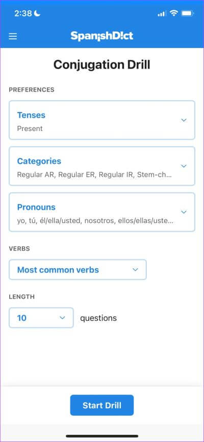 SpanishDict2-400x864 أفضل 6 تطبيقات لتعلم اللغة الإسبانية على Android و iPhone