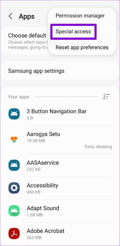Special-Access-for-Apps-500x1024-1-400x819 أفضل 6 طرق لإصلاح تعذر التقاط لقطات الشاشة على Android