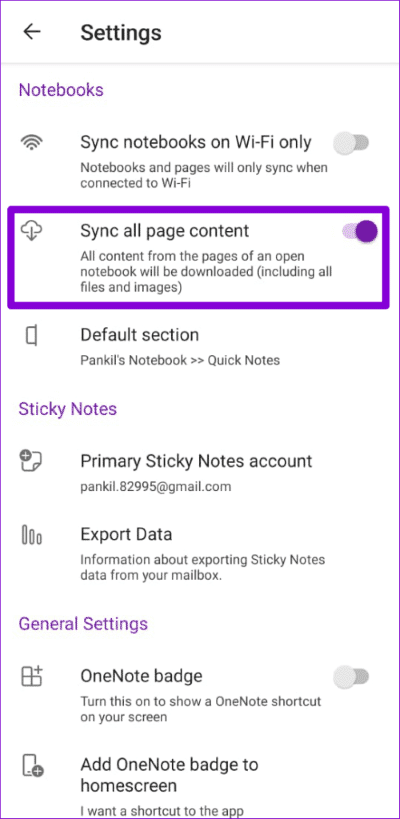 Sync-OneNote-Content-on-Android-500x1024-1 أفضل 6 طرق لإصلاح عدم عمل تطبيق OneNote على Android