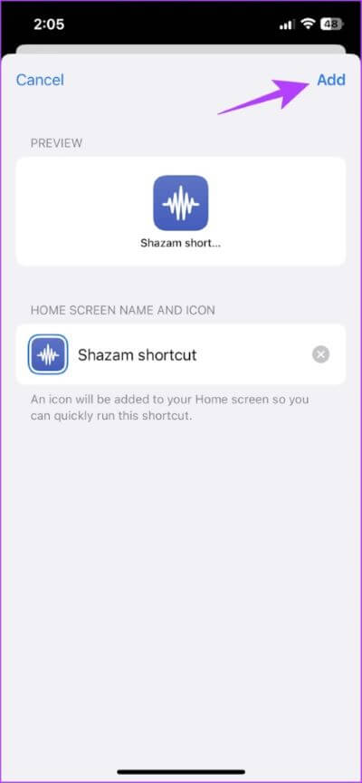 Tap-on-Add-1-474x1024-1 كيفية إضافة اختصار Shazam على iPhone