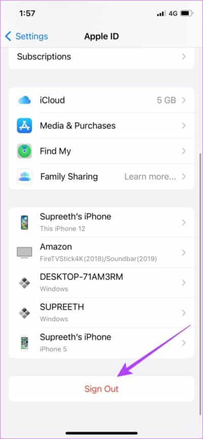 Tap-on-Sign-Out-889x1920-e1668897825897 أفضل 10 إصلاحات للعدم ظهور بيانات Screen Time على iPhone