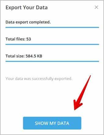 Telegram-Desktop-Show-Exported-Files كيفية تنزيل صور أو مقاطع فيديو متعددة من Telegram