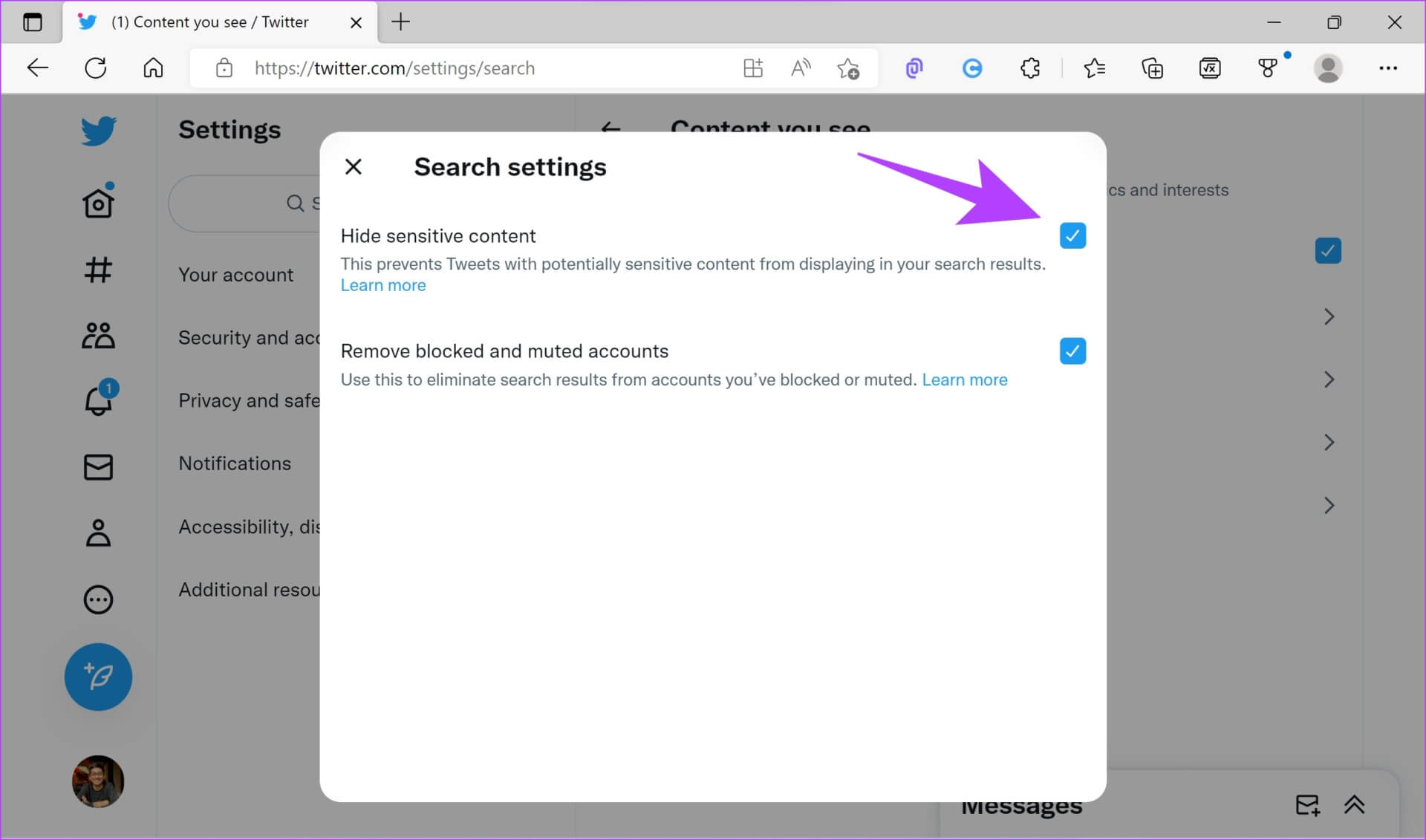 Turn-off-Hide-Sensitive-Content-1920x1131 كيف ترى المحتوى الحساس على Twitter
