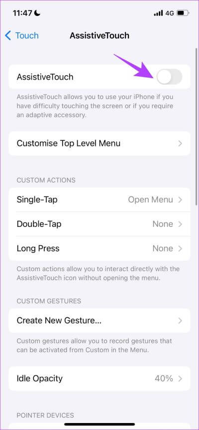 Turn-on-Toggle-for-Assistive-Touch-400x864 6 طرق لإصلاح عدم عمل التبديل الصامت على iPhone