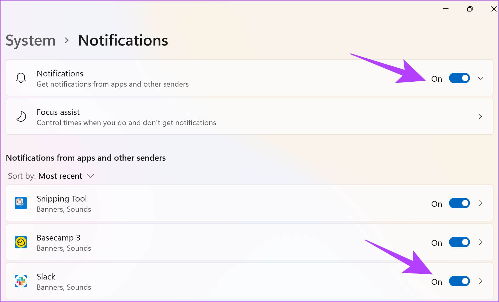 Turn-on-notifications-windows 10 إصلاحات لعدم عمل إشعارات Slack على Mac و Windows Desktop