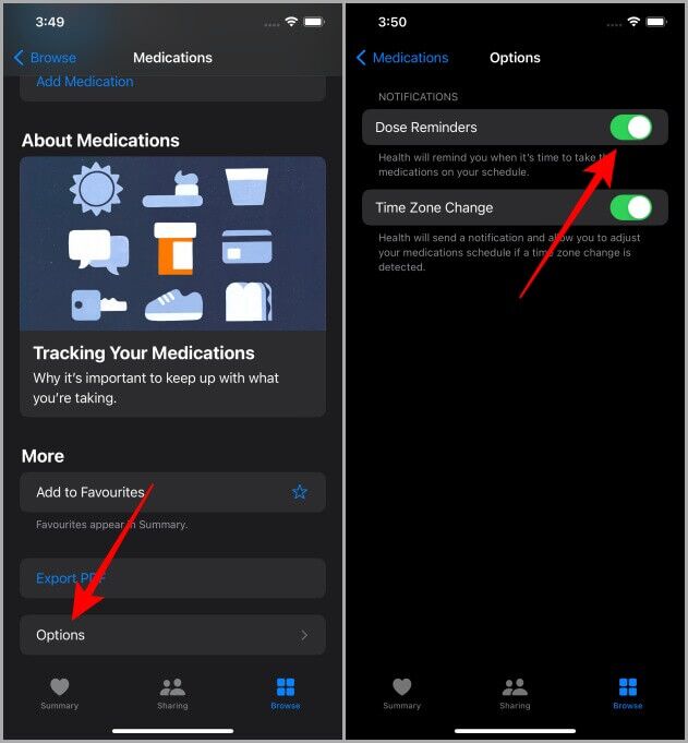 Turning-on-the-Meds-Reminder-on-Apple-Health-631x681 كيفية إضافة الأدوية وتعيين تذكيرات لتطبيق Apple Health
