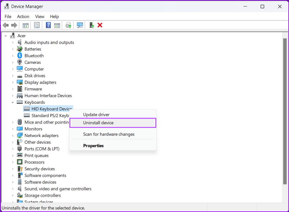 Update-or-reinstall-keyboard-drivers-05 أفضل 6 طرق لإصلاح عدم عمل Ctrl-Alt-Delete على Windows 11