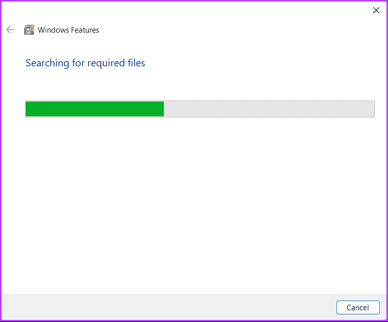 Wait-for-Scan-2 أفضل 4 طرق لإضافة أو إزالة الميزات الاختيارية على Windows 11