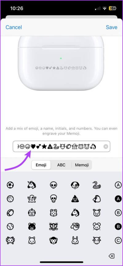 What-Can-You-Get-Engraved-on-Your-AirPods-2-713x1536-1 كيفية نقش حافظة AirPods باستخدام Memoji أو Emoji أو Text مجانًا
