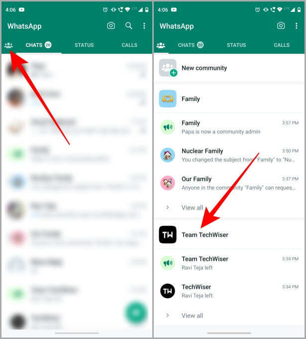 WhatsApp-Community-on-Android-615x681 كيفية دعوة شخص ما إلى مجتمع Whatsapp على نظامي iOS و Android