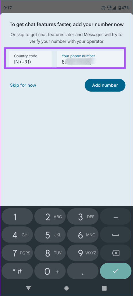 add-mobile-number-chat-features-android-462x1024-1 كيفية استخدام ردود الفعل في الرسائل على Android