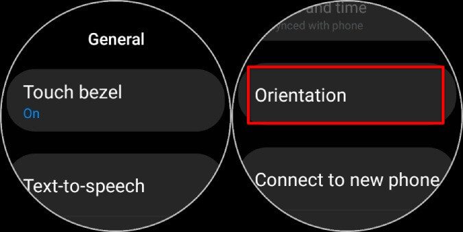 adjusting-orientation-on-Galaxy-Watch كيفية تغيير المعصم والتوجيه على Samsung Galaxy Watch