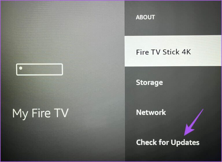 check-for-updates-fire-tv-stick-4k-768x560-3 أفضل 6 طرق لإصلاح سماعات Bluetooth غير المتصلة بـ Fire TV Stick 4K