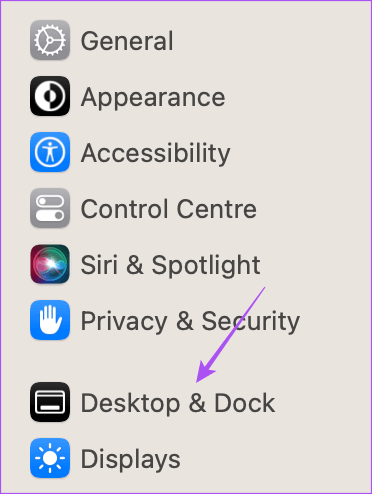 desktop-and-dock-settings-mac أفضل 5 إصلاحات لعدم عمل منظم الواجهة Stage Manager على Mac