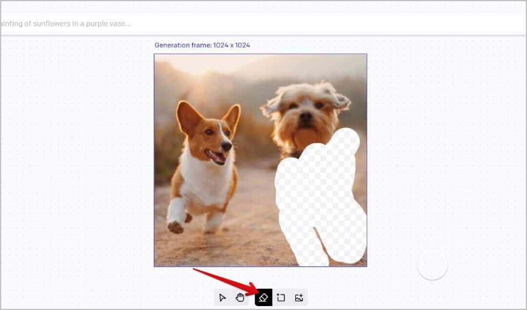 eraser-tool-on-DALL-E-2-1080x636 كيفية استخدام DALL-E 2 لإنشاء صور فريدة من نوعها من خلال الذكاء الاصطناعي