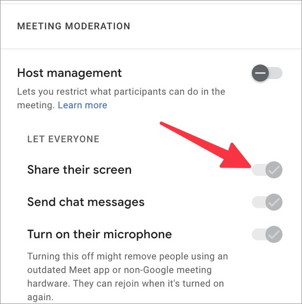 أفضل 9 طرق لإصلاح عدم عمل مشاركة شاشة Google Meet على سطح المكتب - %categories