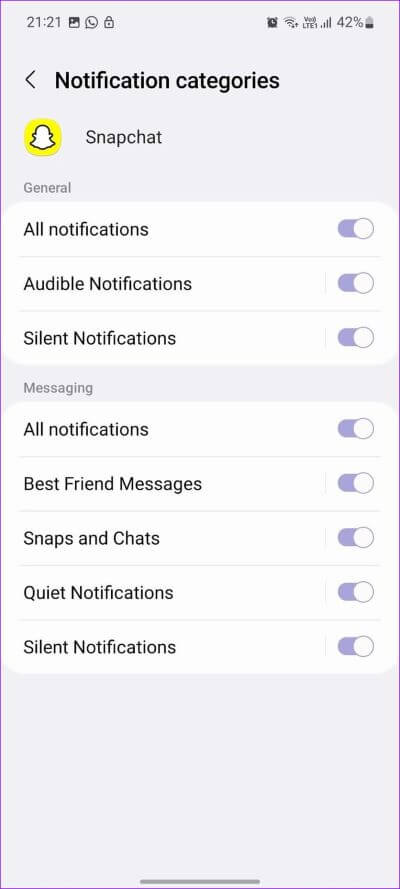 أفضل 9 طرق لإصلاح إشعارات Snapchat على Android - %categories