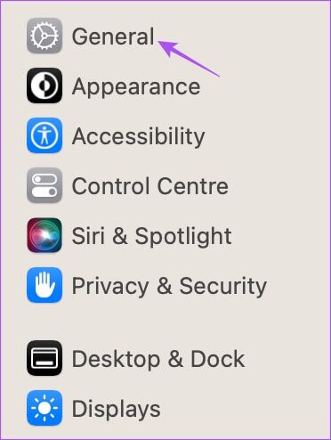 general-settings-mac-2 أفضل 5 إصلاحات لعدم عمل منظم الواجهة Stage Manager على Mac