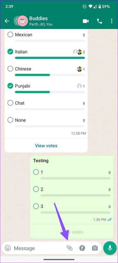 how-to-create-polls-in-WhatsApp-11 كيفية إنشاء استطلاعات الرأي في WhatsApp لسطح المكتب والجوال