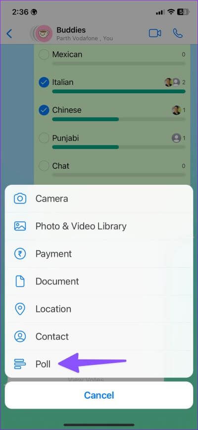 how-to-create-polls-in-WhatsApp-4 كيفية إنشاء استطلاعات الرأي في WhatsApp لسطح المكتب والجوال