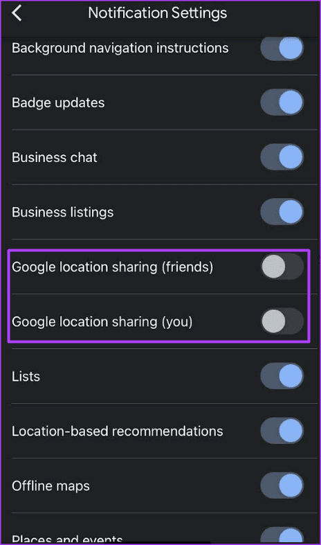 how-to-manage-location-sharing-notifications-on-google-maps-for-mobile-9 كيفية إدارة إشعارات مشاركة الموقع في Google Maps للجوال