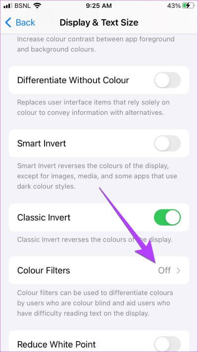 iPhone-Accessibility-Color-Filter كيفية إيقاف تشغيل الوضع الداكن على iPhone و iPad: إليك 8 طرق سهلة