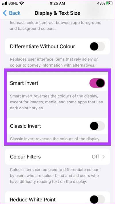 iPhone-Accessibility-Display-Color-576x1024-1 كيفية إيقاف تشغيل الوضع الداكن على iPhone و iPad: إليك 8 طرق سهلة