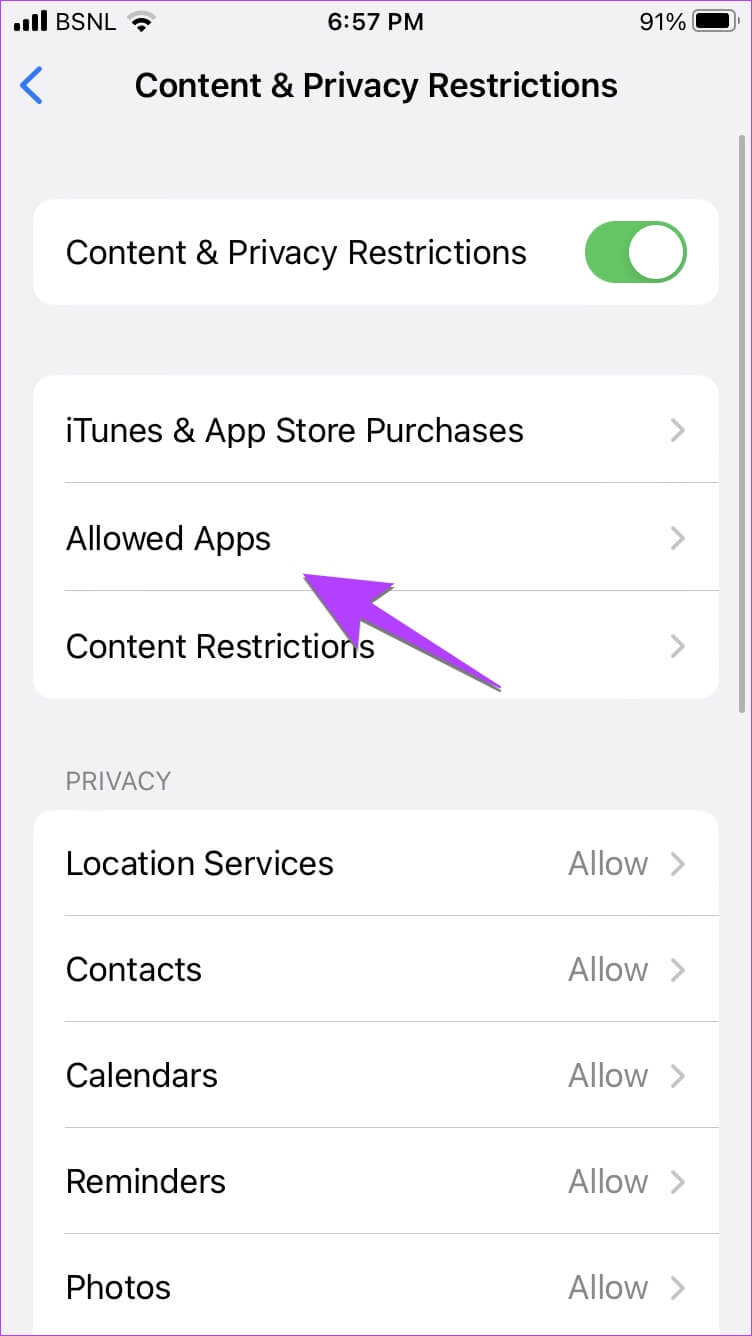 iPhone-Allowed-Apps-752x1336 9 طرق لإضافة تطبيق إلى الشاشة الرئيسية على iPhone و Android
