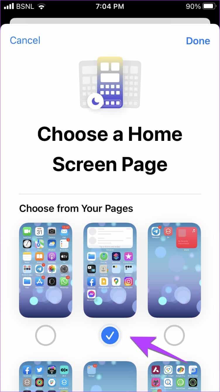iPhone-Focus-Profiles-Home-Screen-unlink-752x1336 9 طرق لإضافة تطبيق إلى الشاشة الرئيسية على iPhone و Android