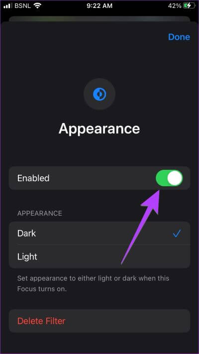 iPhone-Settings-Focus-Appearance-Off كيفية إيقاف تشغيل الوضع الداكن على iPhone و iPad: إليك 8 طرق سهلة