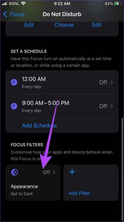 iPhone-Settings-Focus-Appearance كيفية إيقاف تشغيل الوضع الداكن على iPhone و iPad: إليك 8 طرق سهلة