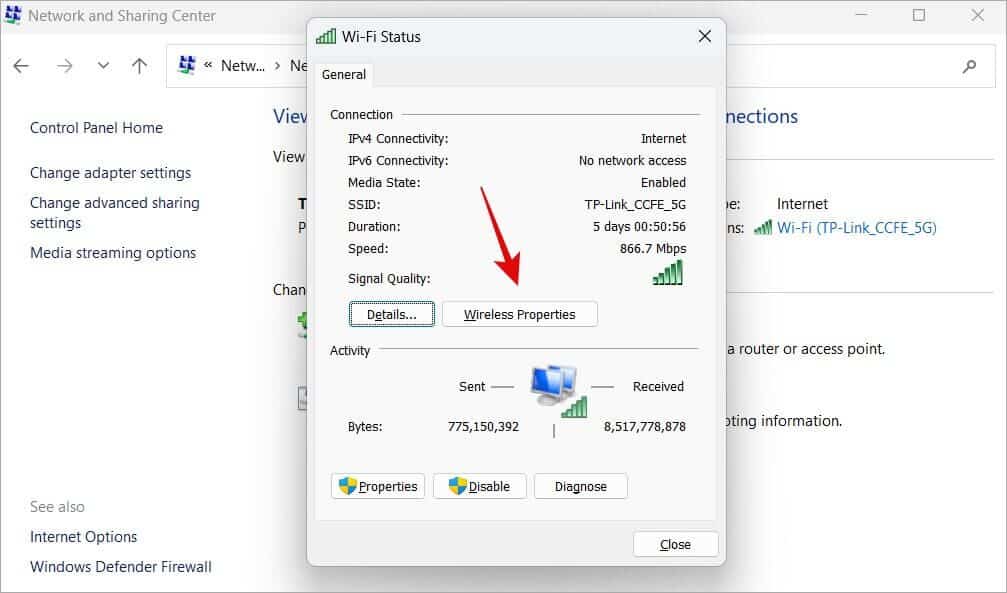 ind-and-Change-Wi-Fi-Password-on-Windows-5-1007x593 كيفية البحث عن كلمة مرور Wi-Fi وتغييرها على جهاز كمبيوتر Windows 11