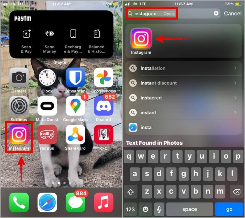 instagram-opening-iphone-1-830x738 كيفية تغيير الخط في Instagram Bio