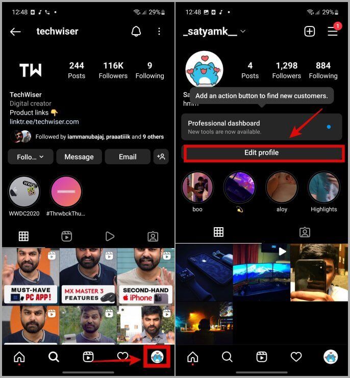 instagram-profile-android-686x742 كيفية تغيير الخط في Instagram Bio