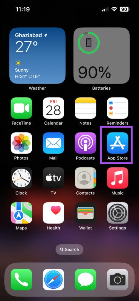 open-app-store-on-iphone-2-473x1024-2-473x1024 أفضل 5 إصلاحات لعدم عمل الوضع الداكن في تطبيق Facebook على iPhone