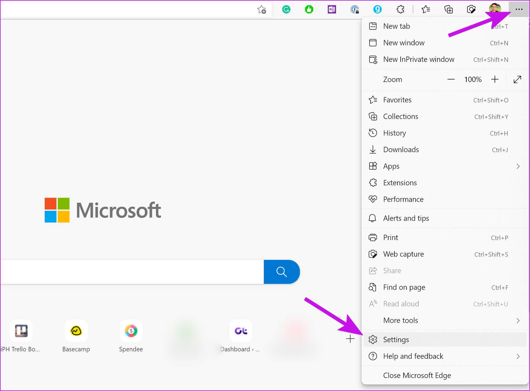 open-edge-settings-Extensions-Not-Working-in-Microsoft-Edge أفضل 7 طرق لإصلاح عدم عمل الإضافات في Microsoft Edge