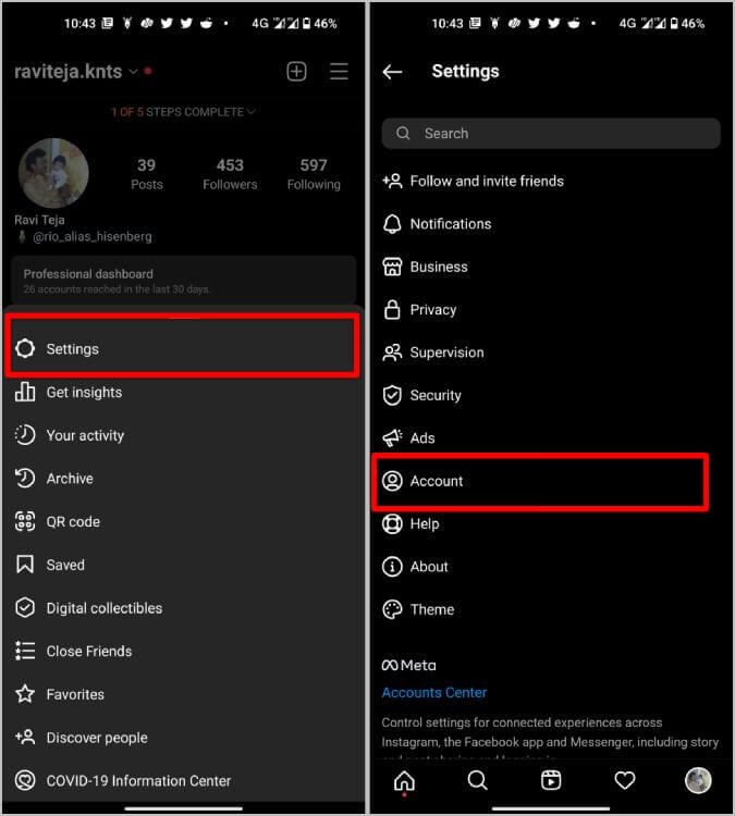 opening-Instagram-account-settings-675x750 كيفية إضافة تذكيرات إلى منشورات وقصص Instagram